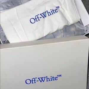 Off-White White and Blue Sneakers
